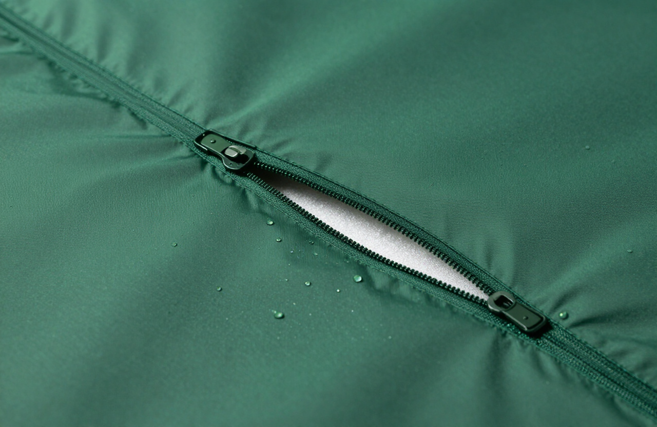 Reissverschluss Bezug für Schaumstoff – wasserdichter Outdoor-Polsterbezug in Waldgrün